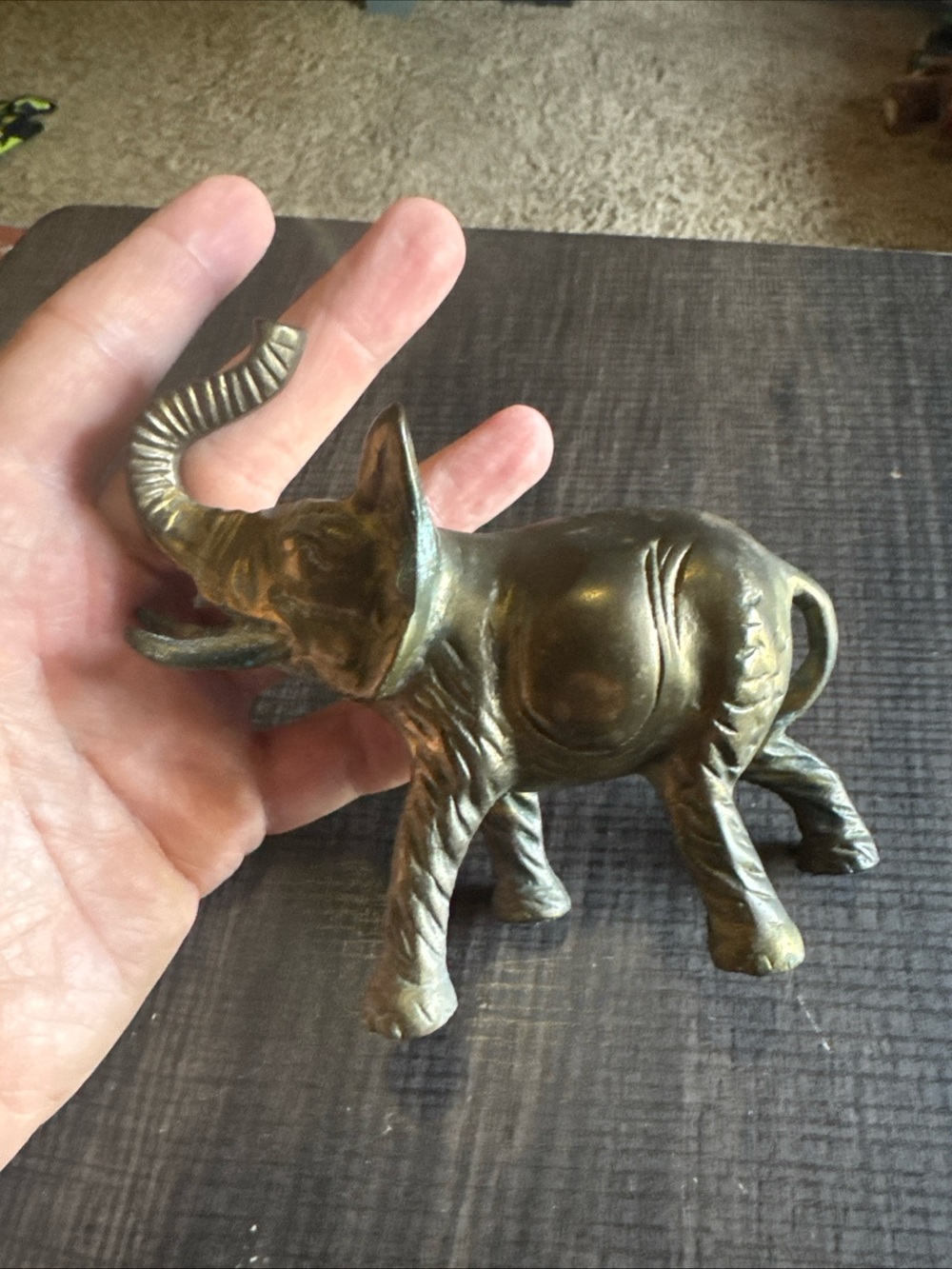 vintage brass elephant figurine 4.5”x 4.5” - Picture 10 of 12